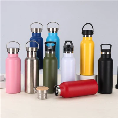 Suure suuga roostevabast terasest väliveepudel